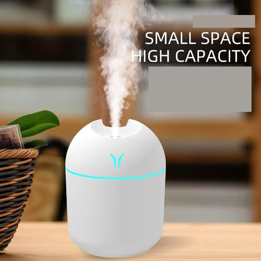 Mini USB Humidifier & Aroma Diffuser – Relaxing Mist with LED Glow
