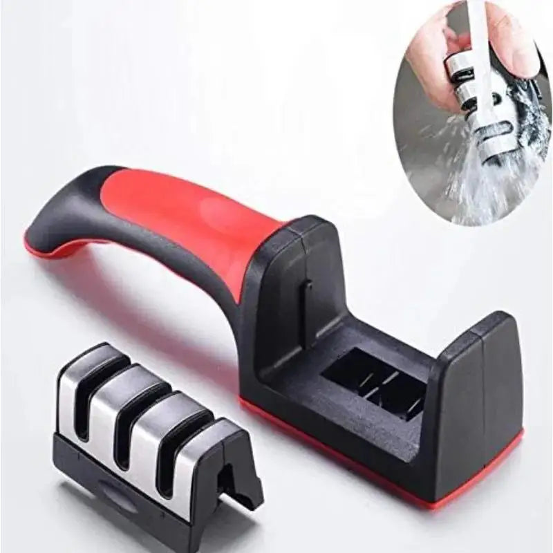 3-Stage Knife Sharpener – Restore Razor Sharp Blades in Seconds