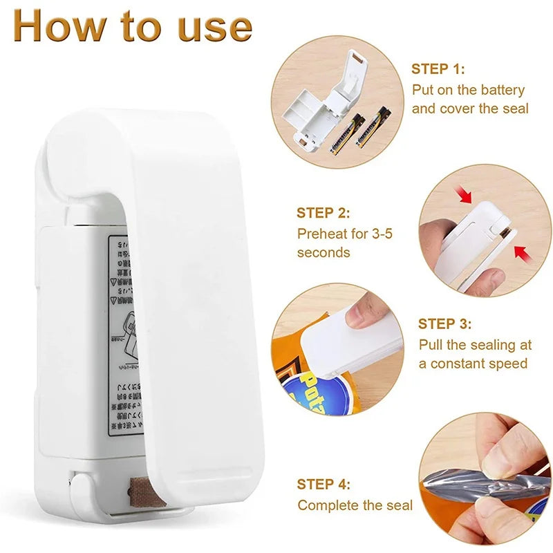 Mini Bag Sealer – Keep Your Food Fresh in Seconds