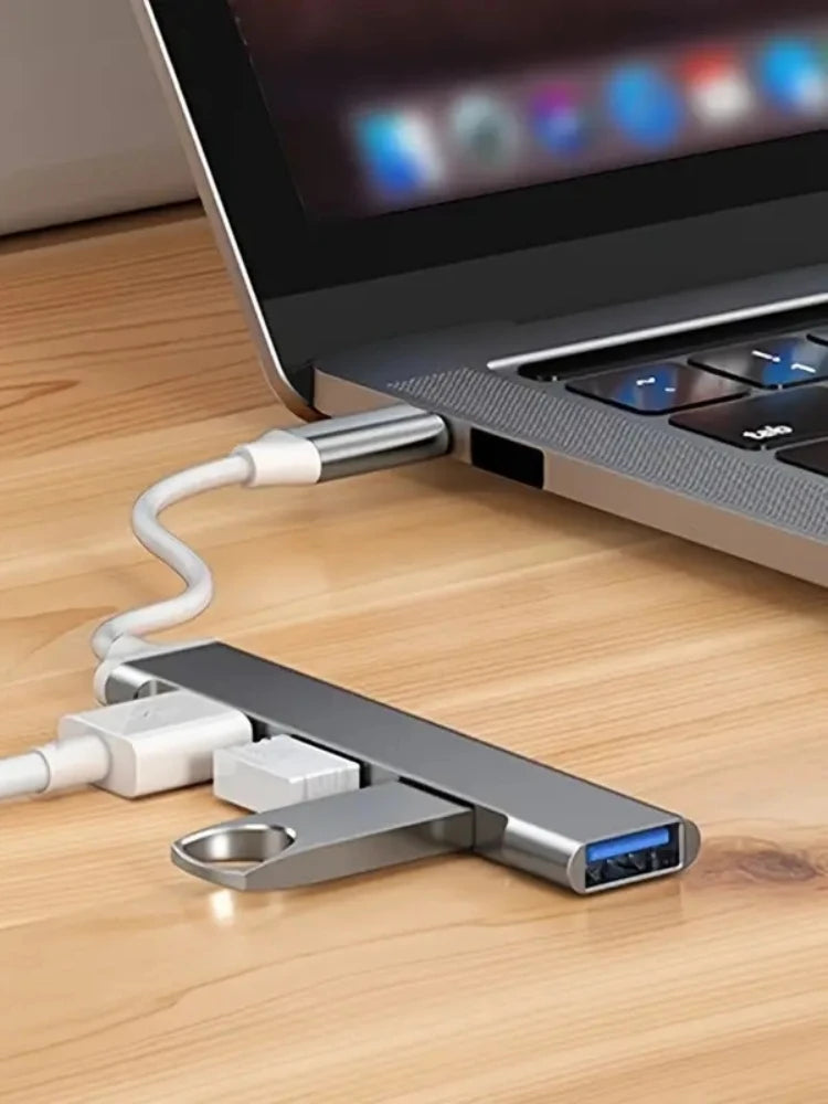 4-in-1 USB-C Hub Adapter – Expand Your Laptop Ports Instantly