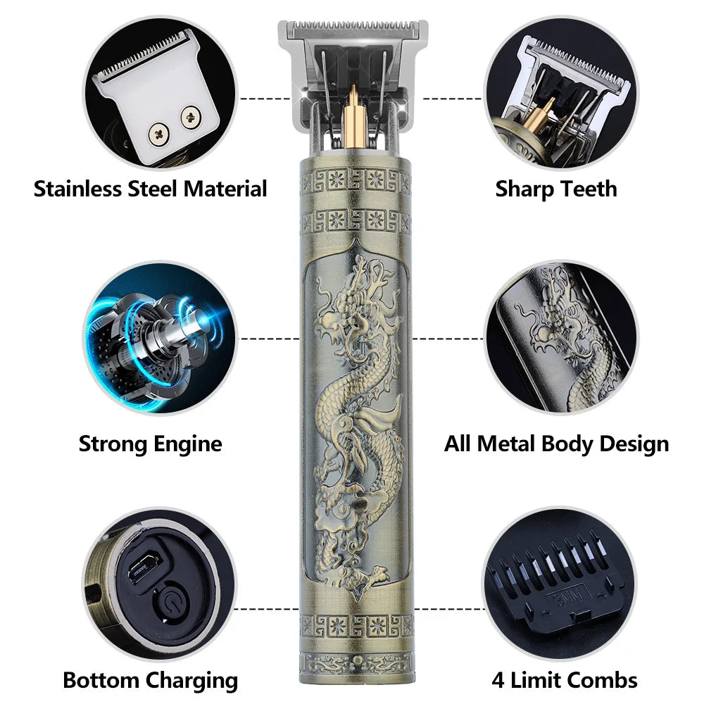 Retro T9 Hair Trimmer – Precision Grooming for a Clean Look
