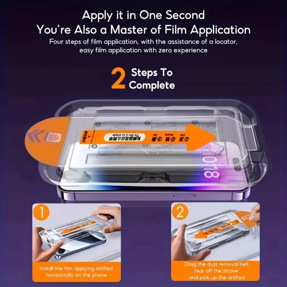 5-Pack HD Screen Protector – Easy Install & Full Protection for iPhone 17 Pro Max 16 13 11 15 14 16e 12 Mini