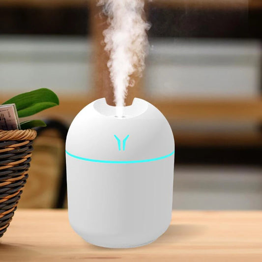 Mini USB Humidifier & Aroma Diffuser – Relaxing Mist with LED Glow