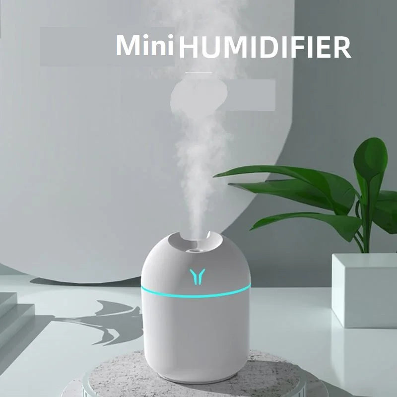 Mini USB Humidifier & Aroma Diffuser – Relaxing Mist with LED Glow